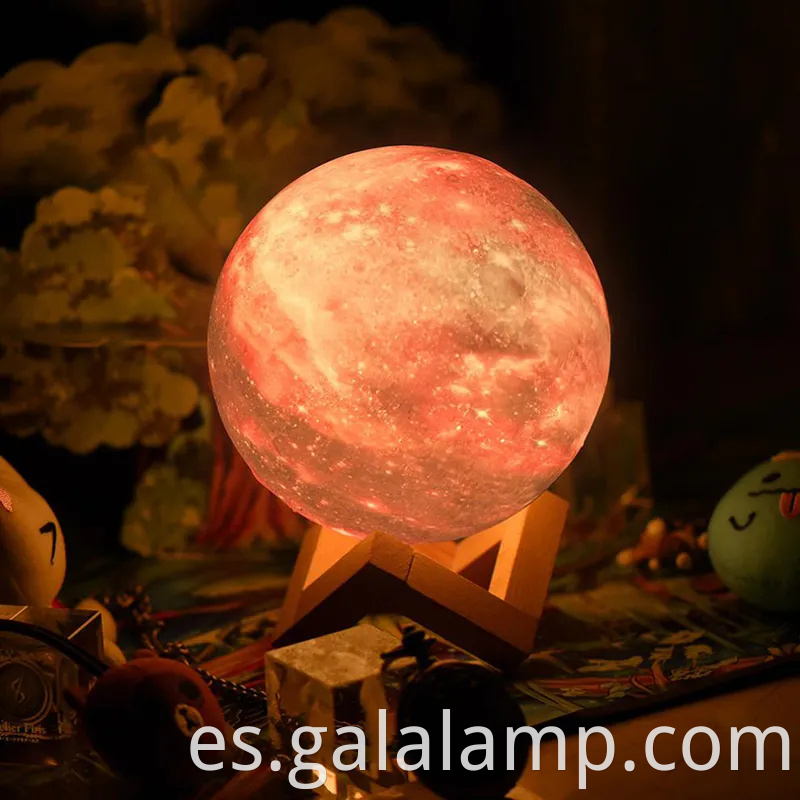 Lámpara de luna 3d mágica - decoración de luz nocturna de cielo estrellado a mano